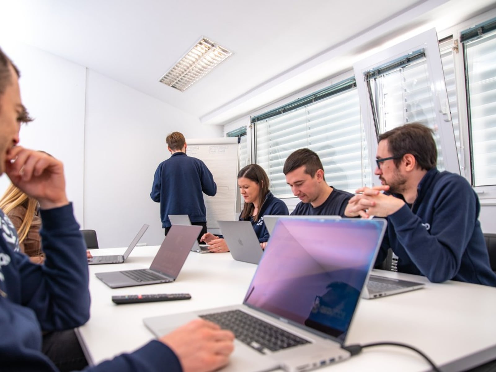 Long-tenure engineering team at work